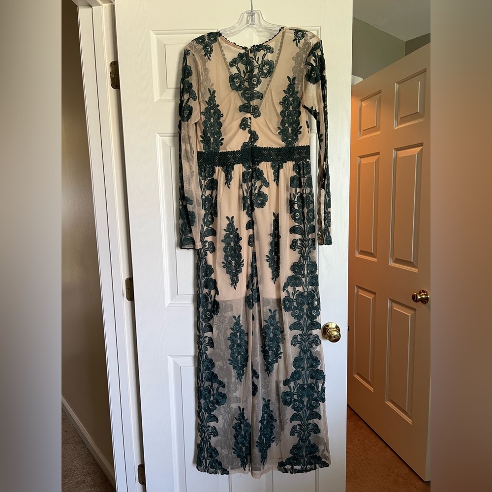 Altar'd State Cream and Green Lace Dress - Picture 2 of 3